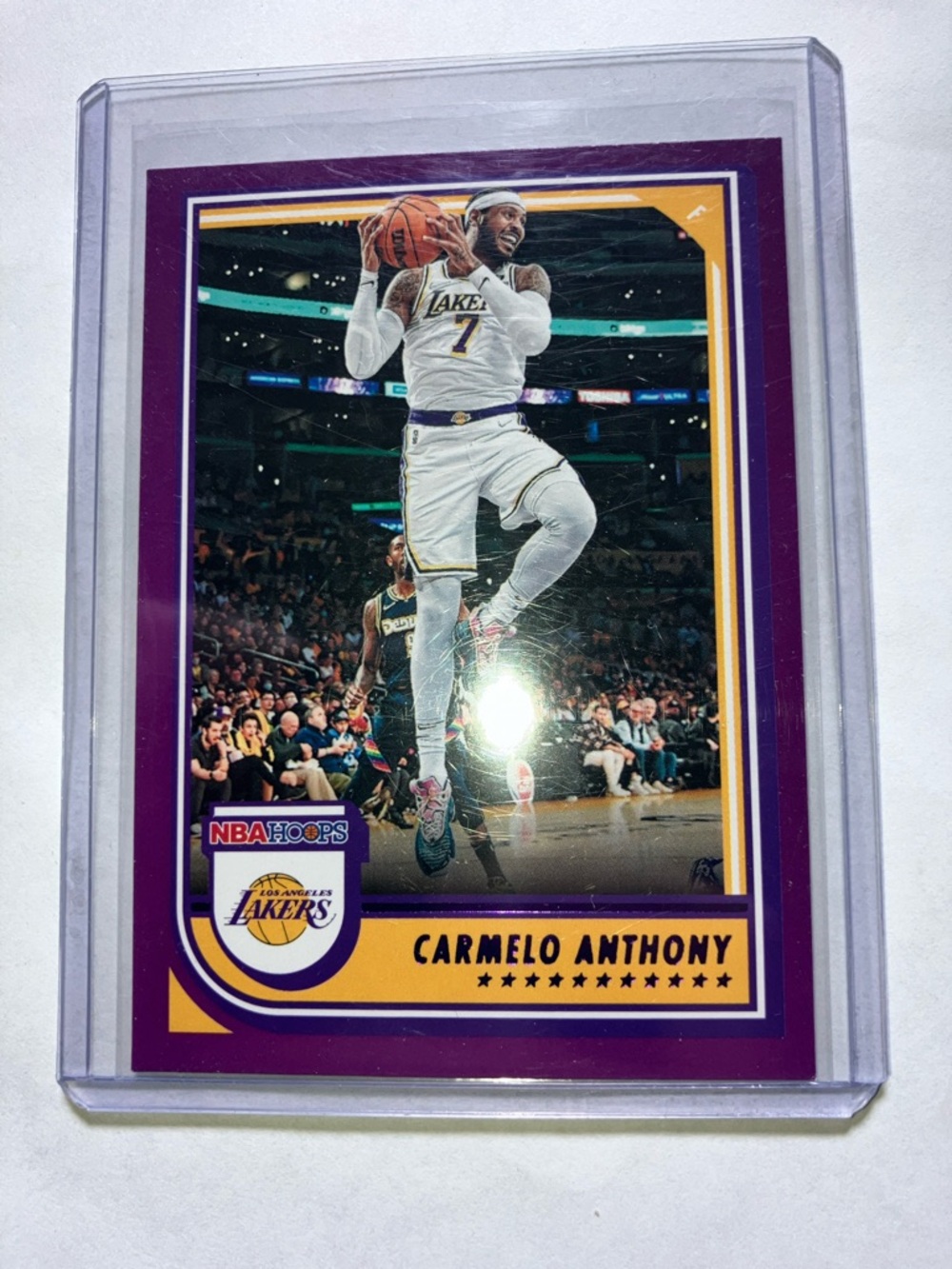 2022 Panini Carmelo Anthony Purple Variant Los Angeles Lakers Basketball Card